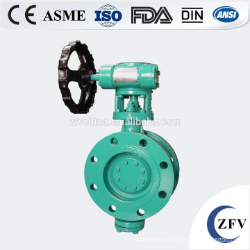 Soft sealing double flange butterfly valve